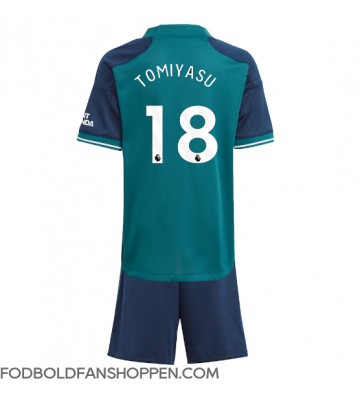 Arsenal Takehiro Tomiyasu #18 Tredjetrøje Børn 2023-24 Kortærmet (+ Korte bukser)